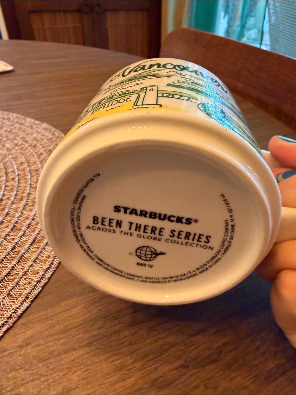 Starbucks Been There Vancouver Green Ceramic City Mug - Picture 2 of 4